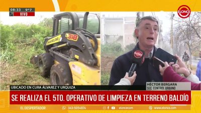 Se realiza el quinto operativo de limpieza en terreno bald&iacute;o
